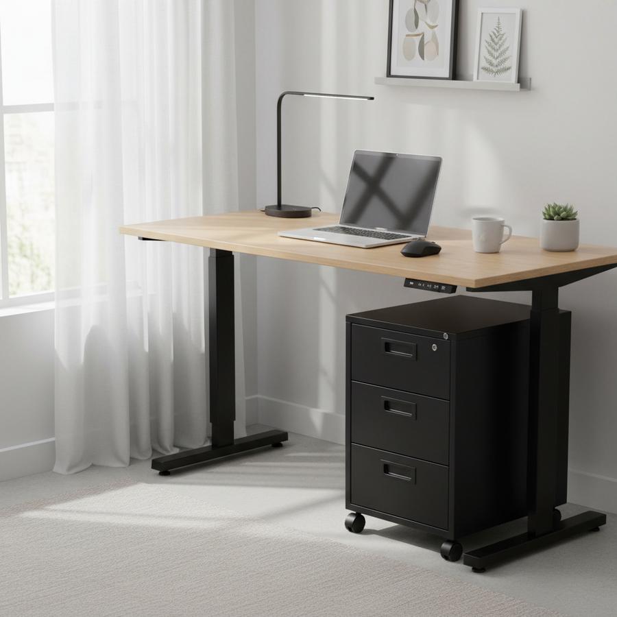 Letaya rolling lateral file cabinet under standing desk